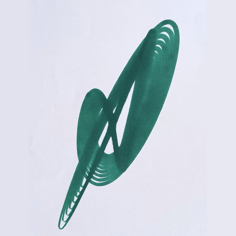Green looping stroke